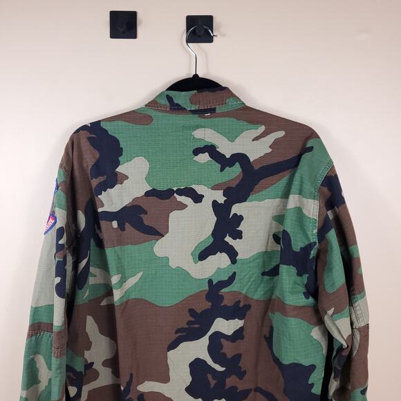 Army Hot Weather Combat Coat in Woodland Camo Size L Hammond - Picture 9 of 12